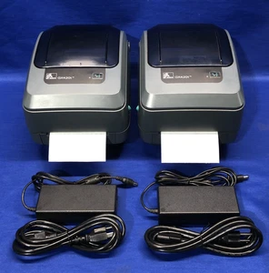[ SET of 2 ] Zebra GX420t USB Ethernet Thermal Label Printers   ✅  TESTED  ✅ - Picture 1 of 19
