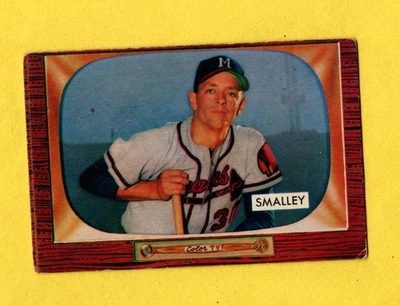 1955 Bowman Roy Smalley #252 Milwaukee Braves Muito Bom- Mancha de Cera Traseira FRETE GRÁTIS - Imagem 1 de 3