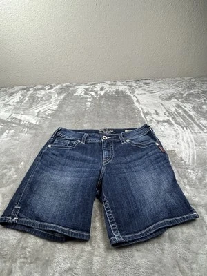 Pantalones cortos de mezclilla plateados Suki Bermuda para mujer talla 29 entrepierna lavado medio Foto 1 de 3