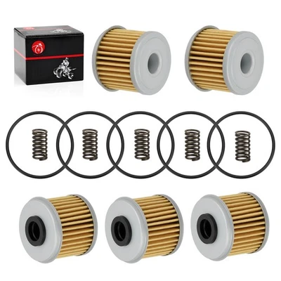 PACK de 5 filtros de aceite y resortes de junta tórica para Honda CRF 150R 150RB 250R 250X 450R 450RX Foto 1 de 4