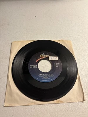 HEART TELL IT LIKE IT IS / STRANGE EUPHORIA 7" SINGLE 45 RECORD ON EPIC ROCK VG+ - Image 1 of 2
