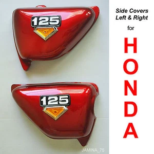 Honda CB125 CB125S CD125S CB 125 S 76-82 Red Side Cover Panel Left & Right NEW - Picture 1 of 3