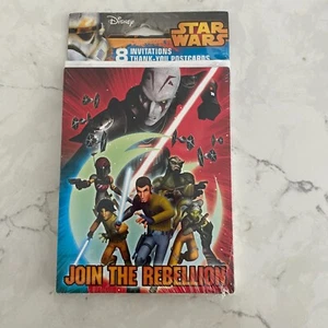 Star Wars Join the Rebellion Invitation Thank You Post Card By American Greeting - Picture 1 of 4