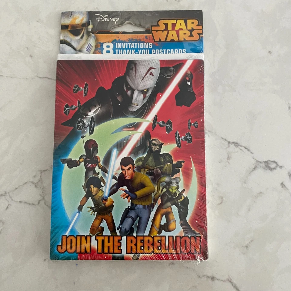 Tarjeta postal de invitación de agradecimiento de Star Wars Join the Rebellion de American Greeting Foto 1 de 4