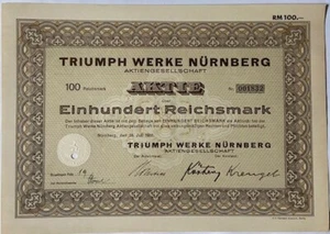 Triumph Werke Nurnberg - 1933 100RM - Bild 1 von 1