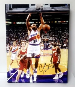 Charles Barkley Signed 11x14 Canvas Phoenix Suns HOF Autographed AAC COA - Picture 1 of 3