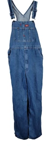 Dickies Men 36 x 34 Coverall Bib Overall Workwear Carpenter Farm Cotton Denim - Picture 1 of 15