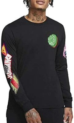Nike Air Jordan Photo Repeat Long Sleeve T-shirt CD5513-010  SIZE XXL - Image 1 of 2