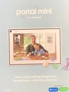 Facebook Portal Mini Smart Speaker - White, 8” - READ DESCRIPTION - Picture 1 of 4