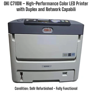 OKI C711DN – High-Performance Color LED Printer with Duplex and Network - Picture 1 of 20