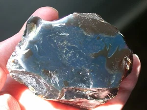 Schöner tiefblauer violetter BERNSTEIN fossiler Edelstein RIESE 121 Gramm von Java Island - Bild 1 von 8
