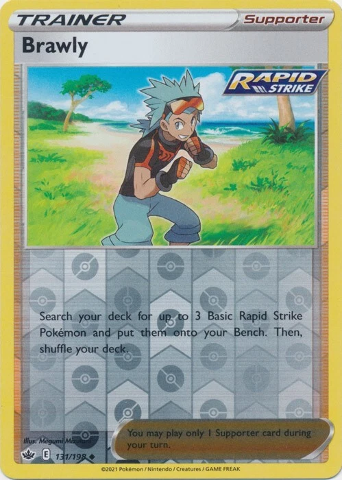 Reverse Holo Brawly 131/198 Uncommon Chilling Reign Pokemon TCG - Image 1 of 1