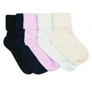 TicTacToe Girls Comfort Toe Hand-Linked Turn Cuff Anklet Socks, 1 pair - Picture 1 of 5