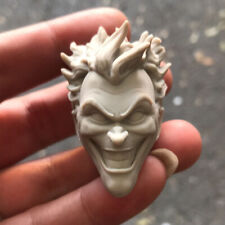 Unpainted 1/6 Scale Joker Head Sculpt Head Carving DIY Action Figure Toy