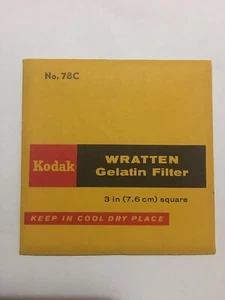 VINTAGE NOS Kodak Wratten 78C Gelatin 3” Square Filter NEW! - Picture 1 of 2