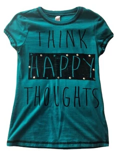 Think Happy Thoughts Shirt Beautees Small  - Picture 1 of 4