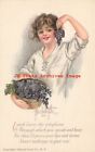 Alice Luella Fidler, Edward Gross American Girl No 28, Woman Holding Grapes