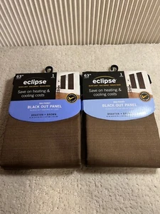 2 Eclipse Blackout curtains 63'' - Picture 1 of 1