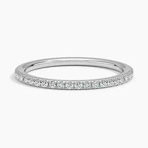 Micro pavimentazione diamante 0,25 carati F-G VS2/1 taglio rotondo impilabile oro 14K - Foto 1 di 5