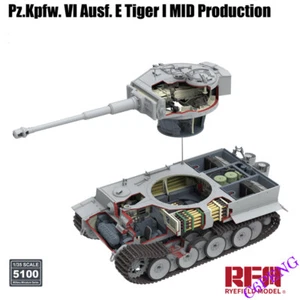 RYEFIELD RM-5100 1/35 Pz.Kpfw.VI Ausf.ETigerI MID Production w/Cut Away Parts - Picture 1 of 5