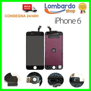 DISPLAY SCHERMO PER APPLE IPHONE 6 NERO TOUCH SCREEN FRAME LCD ORIGINALE TIANMA - Foto 1 di 1
