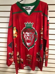 Camiseta deportiva de Navidad autografiada de Nick Luuko Reading Royals ECHL juego de hockey usada - Imagen 1 de 5