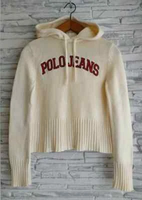 Suéter de algodón con capucha tejido vintage Polo Ralph Lauren para mujer talla S Foto 1 de 4