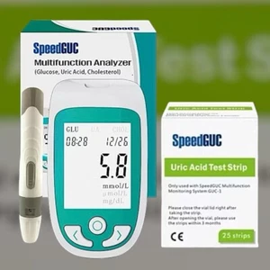 SpeedGUC 3 en 1 Multifunción Ácido Úrico Prueba Gota Monitor Colesterol Resultado Rápido - Imagen 1 de 7