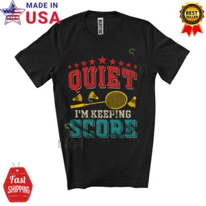 Camisa vintage Quiet I'm Keeping The Score, anotador humorístico jugador de bádminton - Imagen 1 de 7