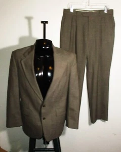 JOHN WEITZ Brown 100% Wool 2 Pc Suit Men's Size 40R, 33X29-30 - Picture 1 of 11