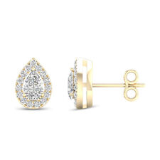 Gift for Mothers Day 10k Yellow Gold 0.33Ct Diamond Stud Earrings, H-I I2