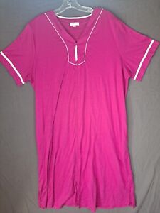 Secret treasures night gown 2x plus short sleeve cotton long 18 20 zip