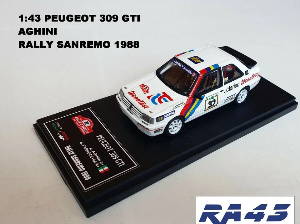 1/43 Peugeot 309 GTI Rally Sanremo 1988 Aghini - Immagine 1 di 1
