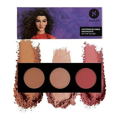 Sugar Cosmetics Contour De Force Face Highlighter And Bronzer Palette 12.5g - Image 1 of 4