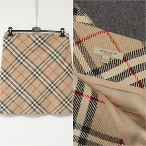 Autentica rara gonna a quadri Burberry London lana Nova taglia ~UK 14,~US 12 ITALIA - Foto 1 di 8