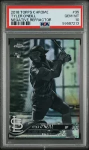 2018 Topps Chrome Tyler O'Neill Negative Refractor Rookie PSA 10 Gem Mint #35 - Picture 1 of 2