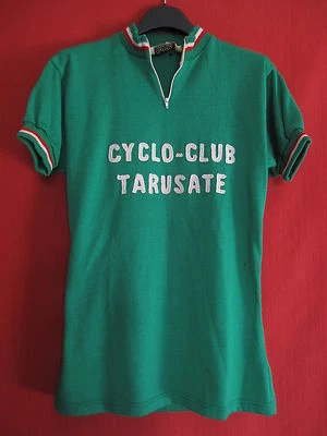 Maillot cycliste Oursport Cyclo club Tarusate Laine et acrylique vert brodé - 3 - Photo 1/4