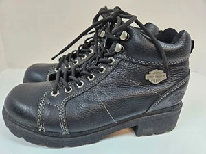 Harley Davidson Tyler kurze Damen-Schnürstiefel Größe 8,5 - Bild 1 von 17