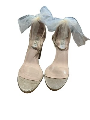 Kailee P gold Silver shimmer wedding heels size 10 - Image 1 of 4