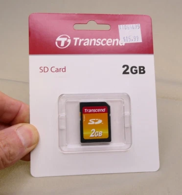 NEW Transcend 2GB SD Secure Digital Flash Memory Card FOR OLDER CAMERAS - Image 1 of 2