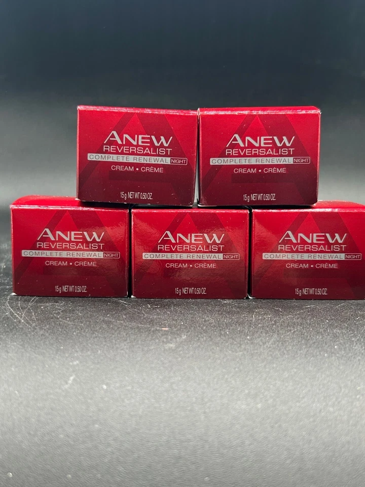 AVON ANEW REVERSALIST COMPLETE RENEWAL NIGHT CREAM TRAVEL .50oz - LOT OF 5 - Image 1 of 4
