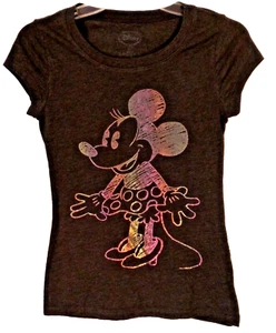 DISNEY - Disney Minnie Mouse Gris Mangas Cortas Camiseta Gráfica - Junior: GRANDE - Imagen 1 de 6