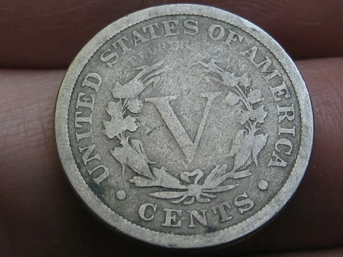 1884 Liberty Head V Nickel 5 Cent Piece- VG Details Cover