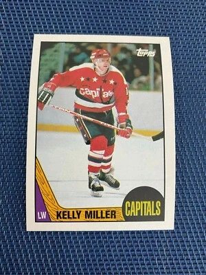 1987-88 Topps Hockey #189 Kelly Miller - RC Rookie Washington Capitals - Image 1 of 2
