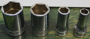 SNAP-ON TOOLS 3/8" Drive 6-Point SAE Semi Deep Socket SET 4pcs USA - Bild 1 von 5