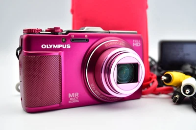 ⏯️[Near Mint] Olympus SH-25MR White 16.0MP Compact Digital Camera Red From Japan - Image 1 of 4