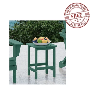 Mesa auxiliar cuadrada Laguna Hdpe para todo clima patio exterior - verde oscuro GRAN VENTA Foto 1 de 4