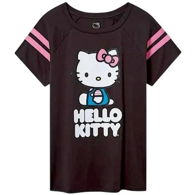 Camiseta Universitaria TORRID Hello Kitty Calce Clásico Algodón Cuello Barco Nueva con Etiquetas Talla 2X Foto 1 de 4