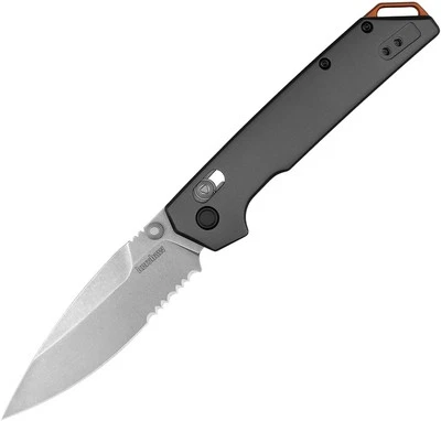Kershaw Iridium DuraLock серый алюминиевый складной D2 стали зубчатый нож 2038ST - Изображение 1 из 2
