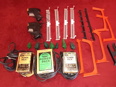 Vintage Eldon Slot Car Lot Transformers Controllers Bridge Supports Read - Image 1 of 4